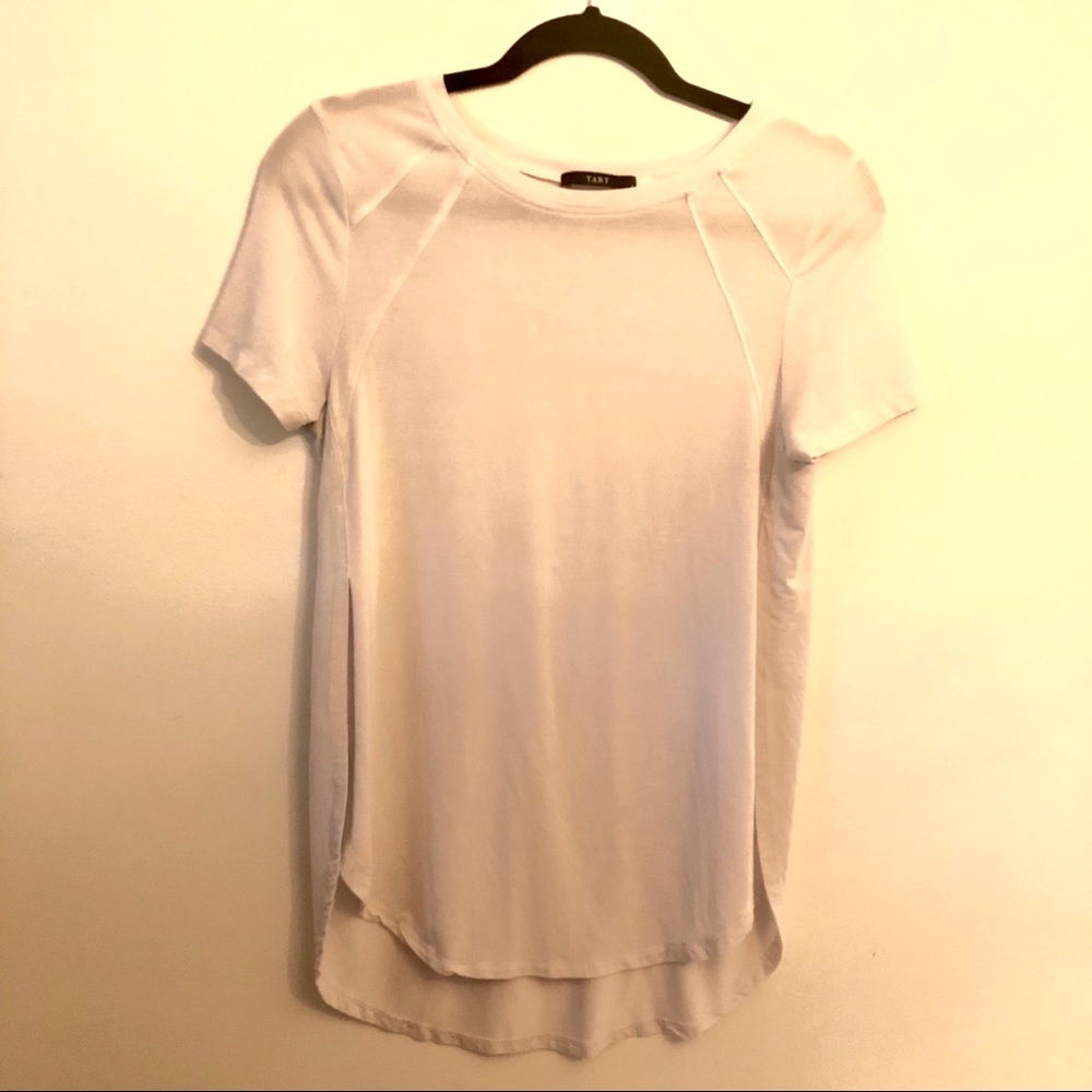TART Collections White T-shirt Side Slits